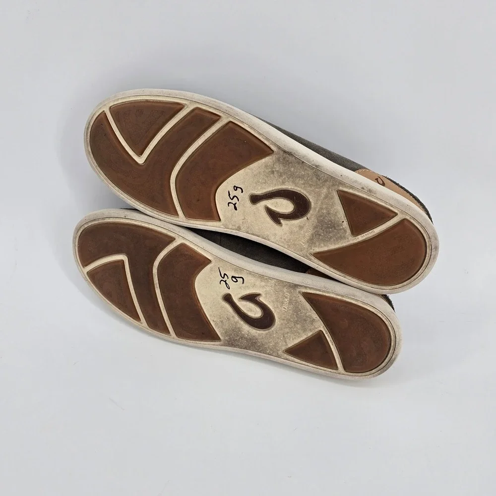 OluKai Nalukai Kala Slip On Mens 11 Grey Suede Loafers 10409-7B19